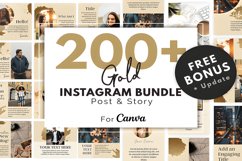 200 Gold Instagram Template Boost Bundle Product Image 1