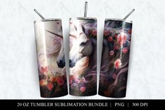 Unicorn 20 oz Straight Skinny Tumbler Sublimation PNG Product Image 2