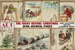 Vintage Christmas Junk Journal Kit,Printable Collage Pages Product Image 1