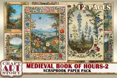 Medieval Illuminated Manuscript Book of Hours journal pages Product Image 1