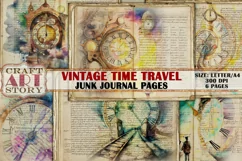 Grunge junk fantasy journal Pages,Time Travel,antique papers Product Image 1
