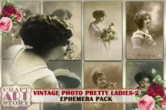 Vintage digital Photo PRETTY LADIES,edwardian women old Product Image 1