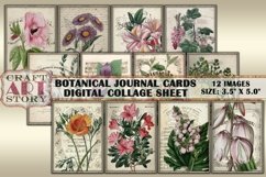 Botanical Journal Cards,Digital paper Product Image 1