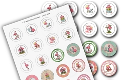 Flamingos button maker collage 1.25 in 4 sizes Product Image 8