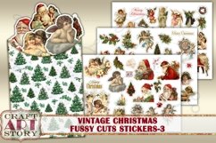 Vintage stickers set,fussy cuts Printable,Christmas-3 Product Image 1