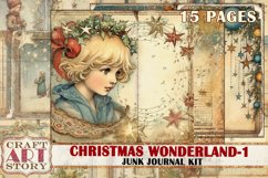Vintage Christmas wonderland-1 Junk Journal Kit,Printable Product Image 1
