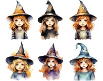 Watercolor Halloween Girl Product Image 3
