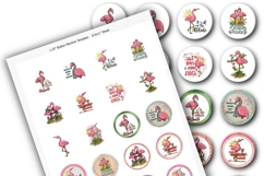 Flamingos button maker collage 1.25 in 4 sizes Product Image 9