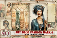Art Deco fashion Lady Junk Journal Kit part 4 Product Image 1