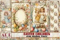 Easter children Junk Journal Kit,Printable Collage Pages Product Image 1