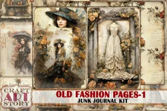 Old fashion Victorian Lady Junk Journal Kit part 1 Product Image 1