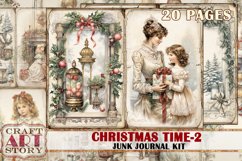 Vintage Christmas time-2 Junk Journal Kit,Printable Product Image 1