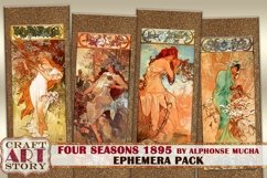 Art Nouveau Women Ephemera Pack,Printable kit ephemera Product Image 1