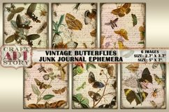 Vintage butterflies Atc ACEO,Ephemera paper Product Image 1
