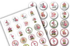 Flamingos button maker collage 1.25 in 4 sizes Product Image 11