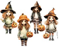 Watercolor Halloween Girl Product Image 2