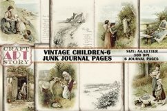 Vintage Children-6 Journal Pages IN THE SWEET SUMMER-TIME Product Image 1