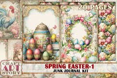 Vintage Spring Easter junk journal Kit,Digital picture Product Image 1