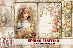 Vintage Spring Easter-2 junk journal Kit,Digital picture Product Image 1