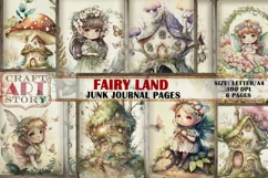 Fairy Land junk journal Pages,picture collage Product Image 1