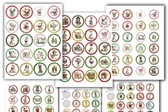 Christmas Holiday button maker collage 1.25 in, 1.313 6 size Product Image 13