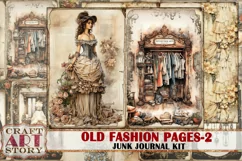 Old fashion Victorian Lady Junk Journal Kit part 2 Product Image 1