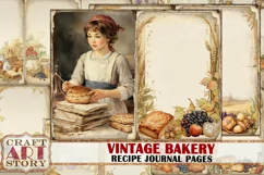 Vintage Cookery Recipe food junk journal,Bakery cookbook Product Image 1