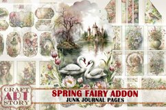 Spring fairy Junk Journal Pages,scrapbook papers ADDON Product Image 1