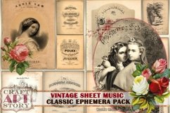 Vintage digital Sheet Music Cover art Ephemera Pack Product Image 1