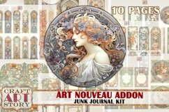 Art Nouveau Junk Journal Pages ADDON,Elegance 1900s Product Image 1