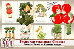 Fruits Children Ephemera Pack-1,Fruits girls Printable kit Product Image 1