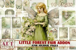 Little Forest Fairy fantasy Junk Journal Pages ADDON,fairies Product Image 1