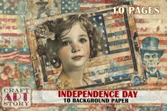 Vintage shabby Independence Day,4th of July Product Image 1
