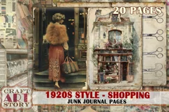 Vintage fashion Junk Journal Kit 1920s style ADDON Product Image 2