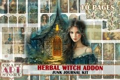Vintage Herbal Witch Junk Journal Pages ADDON Product Image 1