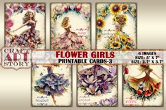 Flower girls card set-3,Flowers girl journal papers cards Product Image 1