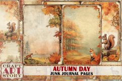 Vintage Autumn day Collage picture junk journal Pages Product Image 1