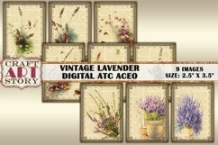 Vintage LAVENDER Digital Collage Sheetscollage sheets,Cards Product Image 1