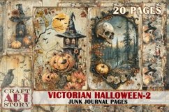 Victorian Halloween Junk Journal Pages-2,Vintage picture Product Image 1