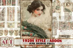 Vintage fashion Junk Journal Kit 1920s style ADDON Product Image 5