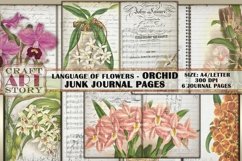 Language of flowers ORCHID Digital Junk Journal Pages Product Image 1