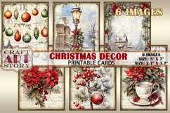 Christmas Decor picture collage cards atc,xmas decoupage Product Image 1