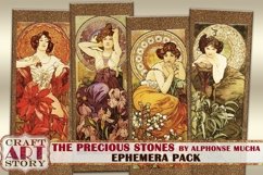 Art Nouveau Women Ephemera Pack,Printable kit ephemera Product Image 1