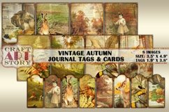 Vintage autumn Journal Tags&amp;Cards,Fall Printable Pages Product Image 1