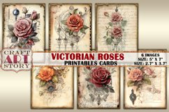 Victorian shabby chic roses,picture cards Atc ACEO-2 Product Image 1