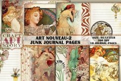 Art Nouveau-2 Junk Journal Printable Pages,picture collage Product Image 1