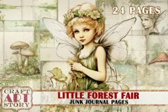 Little Forest Fairy fantasy Junk Journal Pages,fairies Product Image 1