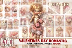 Valentines Day romantic Junk Journal Kit ADDON printable Product Image 1
