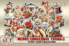 Merry Christmas Fussy-3 Cuts Collection 1950s,digital Product Image 1