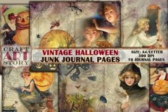 Vintage Halloween digital witch junk journal kit Product Image 1
